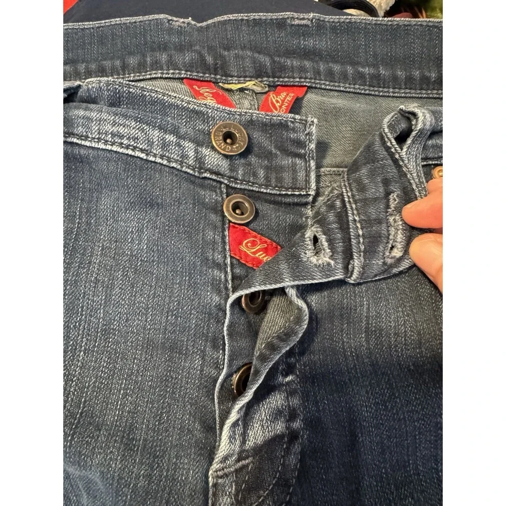 Lucky Brand Jeans Womens 12 Blue Bootcut Button Fly Mid Rise‎ Stretch Y2K